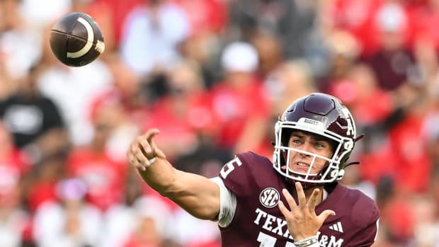 Texas A&M Quarterback - 18/23, 236, 5 tds vs New Mexico in Week 1